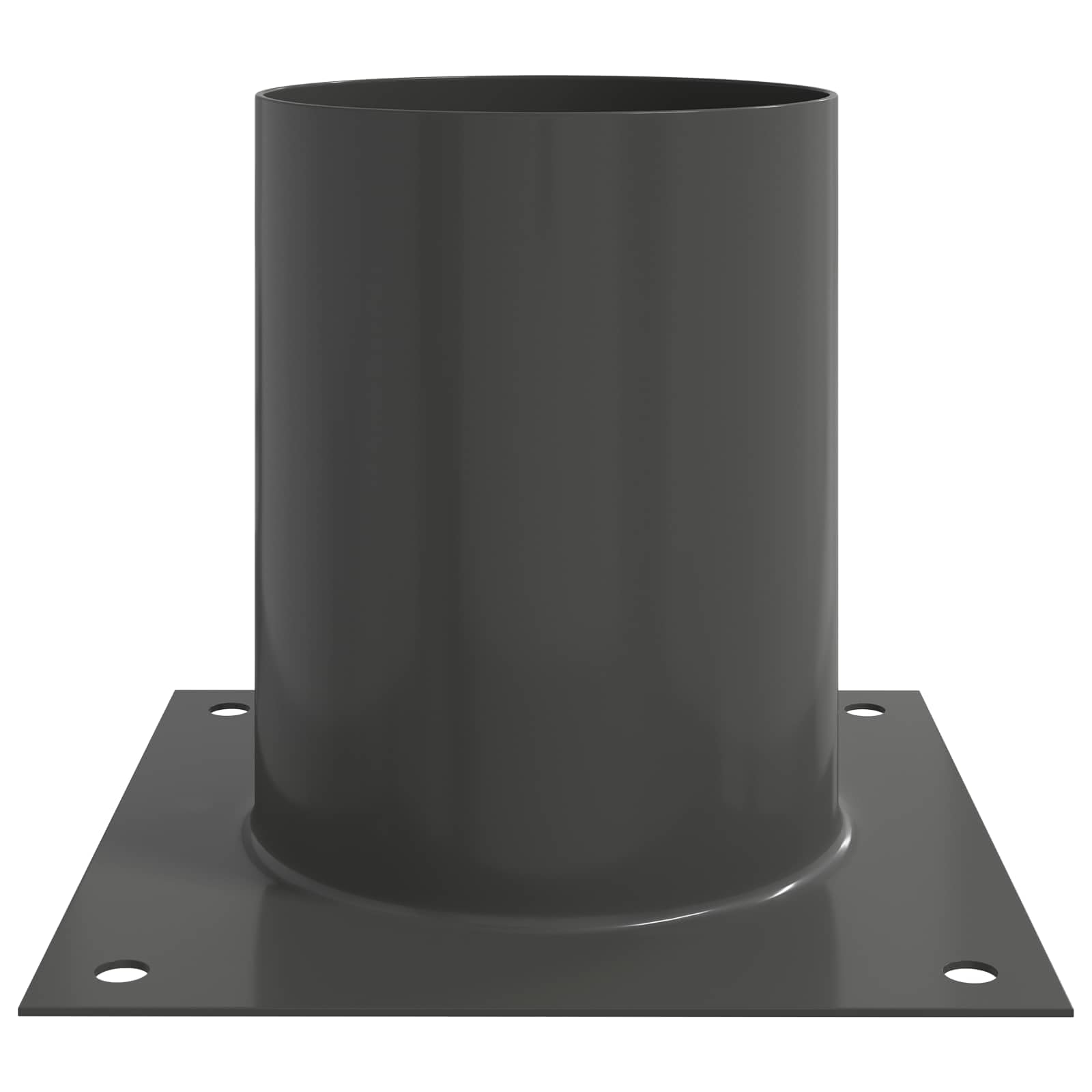 12 x kotwa gruntowa okrągła 18 x 18 x 15 cm, metalowa, antracytowa – wytrzymały śledź do mocowania palenisk i konstrukcji ogrodowych