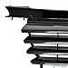 Glossy Black Horizontal Front Hood Bumper Grill Grille Guard ABS Compatible With 99-05 VW Jetta/Bora MK4