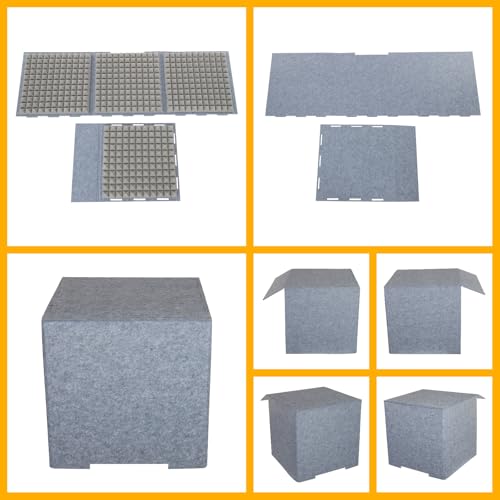 Cubierta de Escritorio a Prueba de Sonido, Cabina Plegable, Estudio Portátil para Grabación Vocal, Escudo Absorbente de Ruido de Espuma y Poliéster para Podcasting y Streaming, Gris 23.62 x 23.62 x 23.62 pulgadas miniatura 4