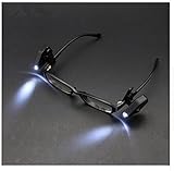 LED Eyeglass Clip On Mini Book Reading Light for Glasses