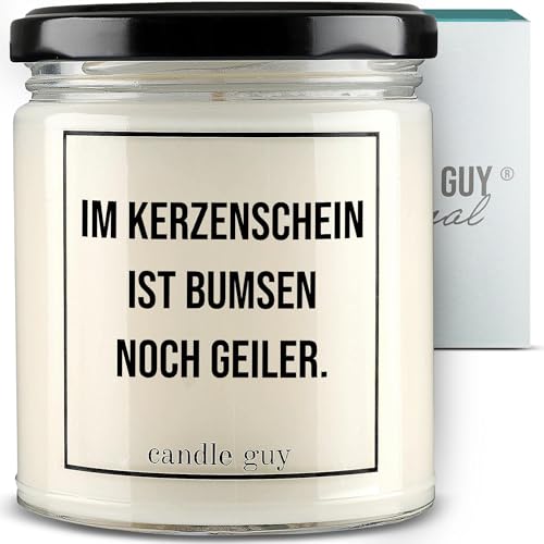 candle guy Candela profumata | A lume di candela Bumsen è ancora più eccitato. Realizzato a mano in 100% cera di soia | 70 ore di durata