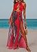 BIUBIU Women's Sexy Boho Floral Halter Summer Maxi Dress Beach Party Split Cover Up Swimsuit Outfit 2024 (Floral red,M)
