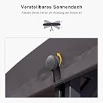 PURPLE LEAF Hollywoodschaukel 3-Sitzer mit Liegefunktion Grau