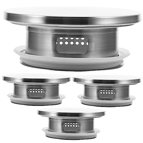 HEMOTON 4 Pièces Couvercle De D'eau Froide Pichet à Thé En Verre Couvercles Pour Carafe à Eau Couvercles En Verre Pichets Avec Couvercles Métal Bouilloire Acier Inoxydable