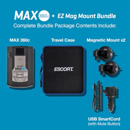 Image of Escort MAXcam 360c Laser Radar Detector and Dash Camera - Great Range, 360 Protection, Shared Alerts & EZ Mag Mount - StickyCup Silicon Suction Cup (Black) for Escort Models IX, IXC