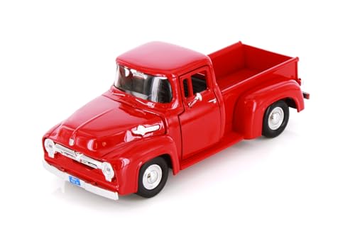 Modelo a escala 1:24 Ford F-100 Pickup 1956 rojo miniatura 1