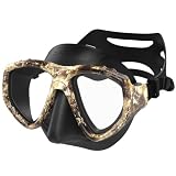 SEAC One, Maschera Sub per Immersioni Subacquee e Snorkeling con Custodia, Predisposizione Graduata per Miopia Unisex Adulto, Camo Nero
