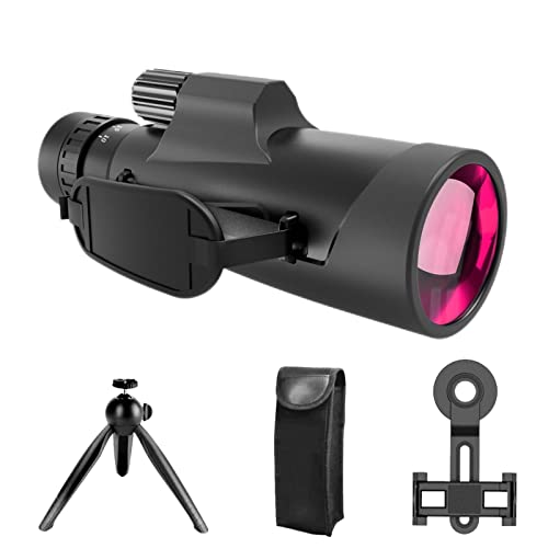 Monoculaire pour adulte à haute performance, appareil de vision nocturne monoculaire | Télescope monoculaire puissant avec support de téléphone |...
