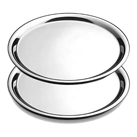 JPJ Bandeja para Servir de Acero Inoxidable Redonda Cover