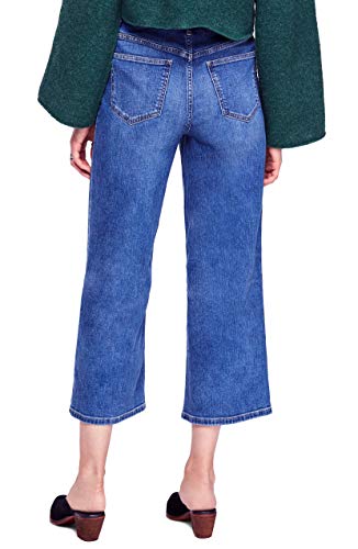 Free People Womens Solid Cropped Wide Leg Jeans2