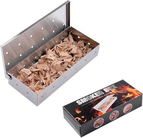 Scatola affumicatrice per barbecue a gas, in acciaio inox,...