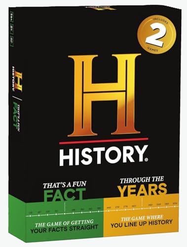 History Channel 2-in-1 Edition - Through The Years/Thats A Fun Fact - General Knowledge Super Trivia Chronology Timeline Party Card Game for Adults Family Teen in The Pursuit of Trivial Knowledge