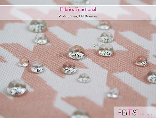 Fbts Prime Bistro Chair Cushions Set Of 2 Pink Outdoor Seat Cushions 16X16 Inch Houndstooth Round Patio Chair Pads For Chair Or Patio Furniture #TOP4