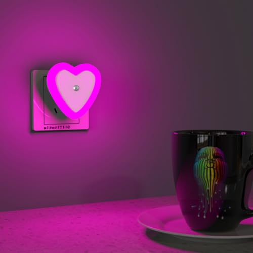 Image of fizzytech Smart Motion Sensor LED Light Bulb with Automatic On /Off and Dimmable Pink Glow, Energy Efficient 7W LED Bulb for Home, Stairs, Kitchen, Bathroom, Wardrobe Lighting(Heart Pink Pack-2)