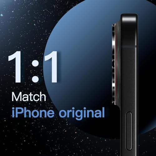 Image of Tempered Glass Camera Lens Protector for iPhone 16 Pro /iPhone 16 Pro Max - Alloy Metal Cover with Tempered Glass - Scratch Resistant, Easy Installation (Black)