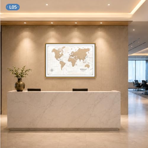 Image of IPIC Personalized Vintage Framed World Map Pin Board, Image Size 42x28 in
