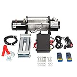 Classic Electric Recovery Winch 12000lbs 12V for Truck SUV Car With 2 Durable Wireless Remote Control Kit