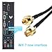 Eightwood WiFi 7 Gaming Motherboard Antenna Magnet Tri-Band Antenna, 6.5ft Cable with Push-On Connector Compatible with ASUS ROG Strix/TUF Gaming/ProArt/Prime WiFi 7 Motherboards