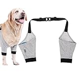 ⋫【Material de calidad】Hecho de material suave, cómodo, transpirable y elástico, sin presión de uso. La codera transpirable para perros es muy adecuada para diferentes tamaños de perros.