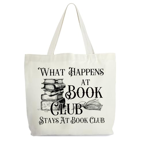 Bolso Tote Canvas para Mujer, Diseño Book Club