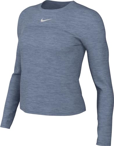Nike W Nk Swift Elmnt DF UV CRW Top, Ashen Slate/Reflective SIL, Small para Mujer