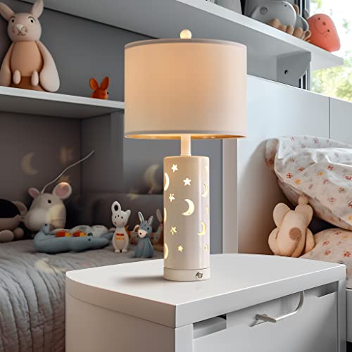 Usumkky 24.5 Inches Modern Ceramic Table Lamp Set Of 2 With Usb Ports For Living Room,3-Way Dimmable Touch Control Nightstand Lamp For Bedroom,Bulbs Included #TOP5