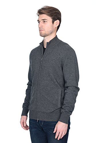 State Fusio Men's Full Zip Up Cardigan Cashmere Merino Wool Mock Neck Long Sleeve Sweater2