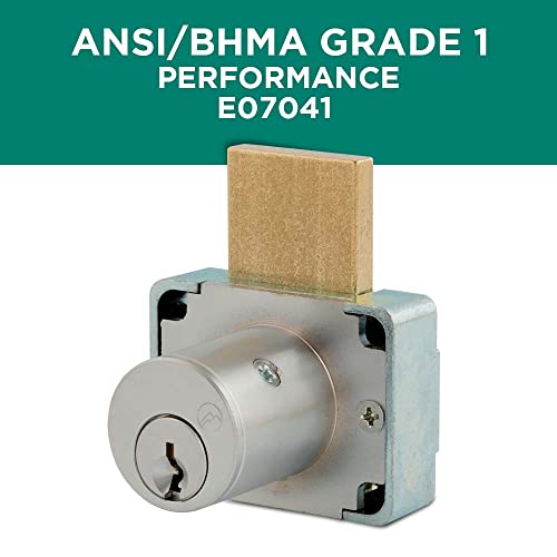 Olympus Lock 200Dw Deadbolt Lock | 7/8" Chrome Key Lock Us26D | Natl Ka915 Easily Rekeyable Drawer Lock, Keyed Alike | Grade 1 Drawer Locks | Vertical Deadbolt Lock | Door Lock For Drawers #TOP4