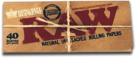 Raw Classic King Size Supreme Rolling Papers Full Box of 24 Packs