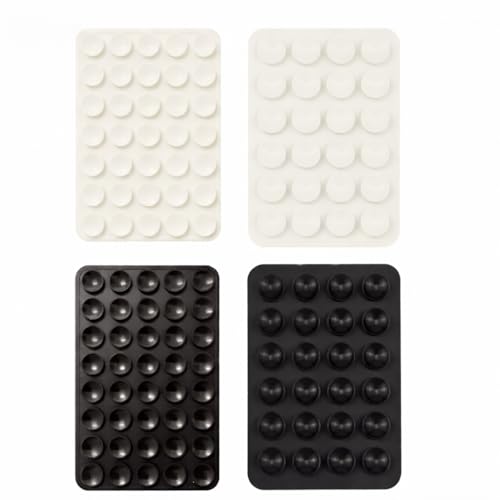 MIMISOLA 4 Pièces Ventouse Telephone Portable Double Face, Silicone Ventouse Telephone, Coque Ventouse, Support Ventouse Telephone, Antidérapant, Libérez Vos Mains pour Modèles Téléphones