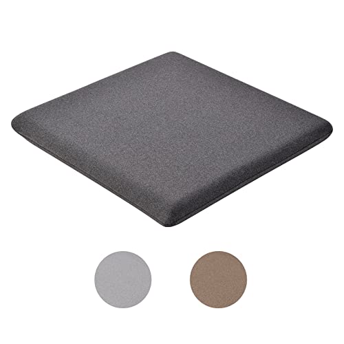 Square Chair Cushion For Dining Chairs 16X16 Inch Memory Foam Seat Cushion Anti-Slip Kitchen Chair Cushions Reversible Chair Pad Detachable Comfortable Mat Dark Grey #TOP18