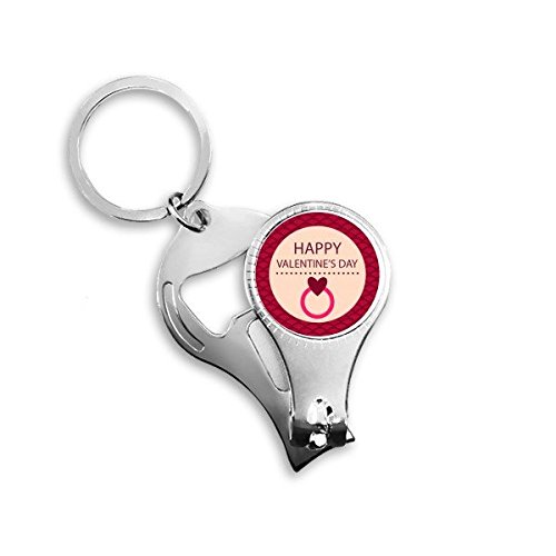 Keychain Happy Valentine décapsuleur et pince à ongles pour la voiture