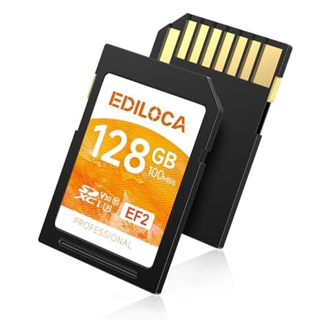 Ediloca 128GB SD Card for 4K Video Cover