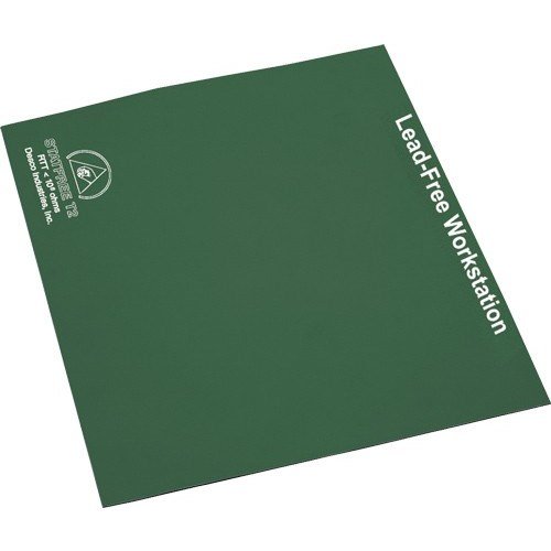 Desco 66121 LeadFree Workstation Rubber Table Mat Roll, Green, 30" x