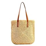 Bolsa Feminina De Palha Para Praia E Piscina - Premium