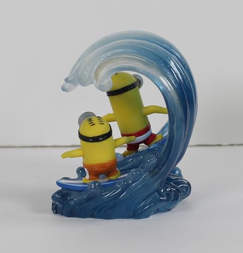 Image of Penn-Plax Minions Officially Licensed Aquarium Ornament - Kevin & Stuart Surfing - Safe for Freshwater and Saltwater Fish Tanks - Small