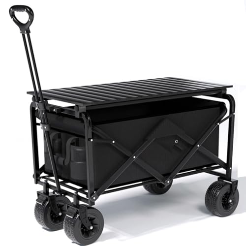 Chariot pliable pour jardin et transport de charges lourdes - 2