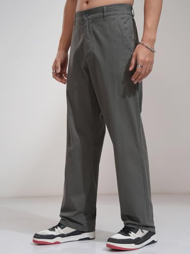 Image of Highlander Men's Carperter Fit Casual Trousers| Relaxed Fit | Perfect for Casual Outings,Travel & Work Wear | Trouser for Men