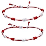 Pulseras de hilo ajustable con nudo corredizo, ligeras y cómodas, adaptables a diferentes tamaños de muñeca.