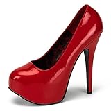  Bordello Plateau-Pumps Teeze-06 Lack rot Gr. 36