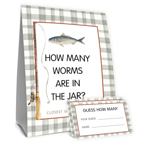 Fishing Guess How Many Baby Shower Game,Fishing Baby Shower Decorations,How