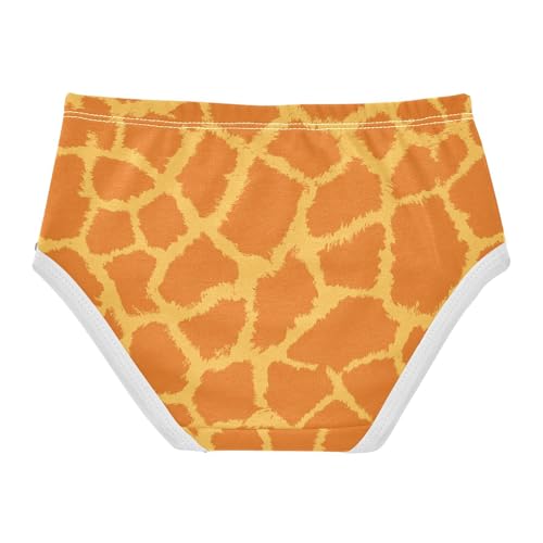 Little Girls' Soft Cotton Underwear Kids Breathable Comfort Giraffe Print Panties Briefs Toddler2