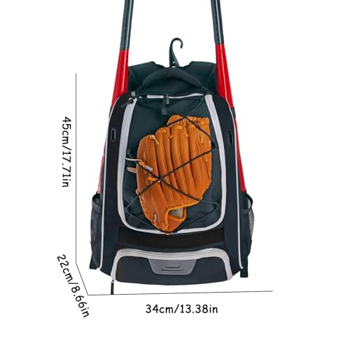 Bolsa de béisbol juvenil impermeable con gran compartimento principal 5