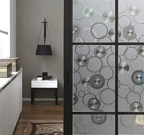 Image of SUNBIRD Window Film Privacy Colorful Window Sticker, Decorative Window Vinyl, Adhesive Home UV Blocking, Heat Insulation Static Cling for Bathroom Office (24 X 120 INCHES, Diamond Rings)