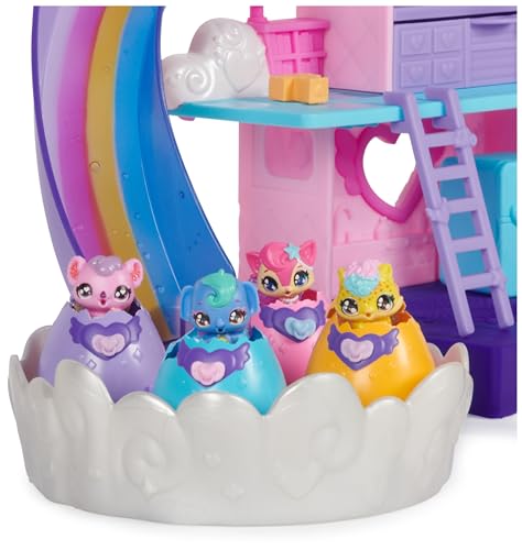 HATCHIMALS ALIVE - Playset Hatchi-Nurserie - Univers De Jeu Pour Figurines - 4 Oeufs 4 Figurines À Collectionner & 13 Accessoires - A Faire Eclore Avec De L'Eau - Thème Bébé - Jouet Enfant 3 Ans et +