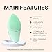 Rechargeable Silicone Facial Cleansing Brush & Face Scrubber, Water-Resistant Electric Face Exfoliator with LED Light, 6 Vibration Modes, Deep Cleansing Brush for All Skin Types, Men & Women