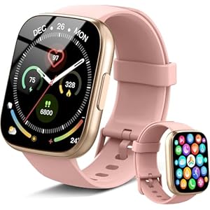 Smart Watch for Men Women Answer/Make Call, 1.95″ Touch Screen Fitness Watch with Heart Rate/SpO2/Sleep Monitor/Pedometer, 100+ Sport Activity Tracker, IP68 Waterproof SmartWatch for Android iOS Pink