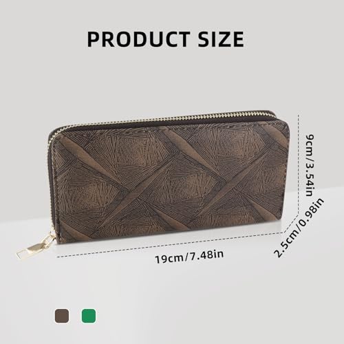 Women's Wallets, PU Leather Ladies Wallets Credit Card Holder for Women, Large Capacity Womens Card Holder Womens Wallet with Zipper for Cards, Cash, Receipt (green)2