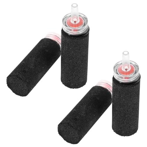 NOLITOY 4個 水槽エアストーン キット 太陽の池 充電式 魚ポンプチューブ 太陽光発電池エアレーター 水族館の泡作りツール 水族館の空気石 水族館の酸素放出ツール 泡石 砂岩 Black