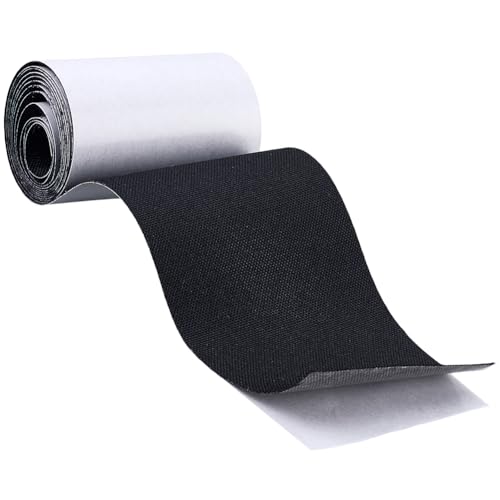 CRASPIRE Parche Reparación Lona 60 x 3 Pulgada Parches Tela Negros Autoadhesivos Impermeables Cinta Reparación Equipo Exterior Rollo Adhesivo Cubiertas Barcos Muebles Sofás Interior Coche Zapatos